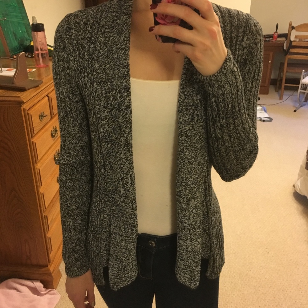 Express Marled Ribbed Cardigan - Picture 2 of 5